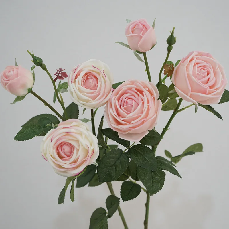 

3Head Feel Latex Rose Flower Moisturizin Rose Real Touch Artificial Flowers Home Wedding Event Decor Bridal Bouquet Fake Flowers