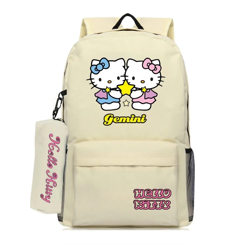 

Kawaii Sanrio Модный Hello Kitty рюкзак стильный модный кампус большой емкости школьная сумка Милая мультяшная сумка на плечо для женщин