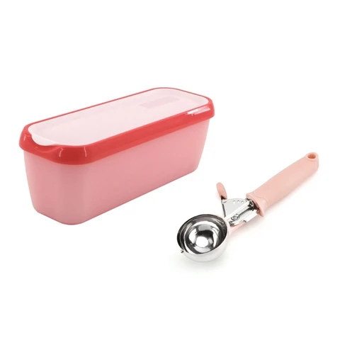 Ванночка для хранения мороженого, прямоугольная коробка для мороженого с ложками, форма для контейнера с крышкой, кухонный для