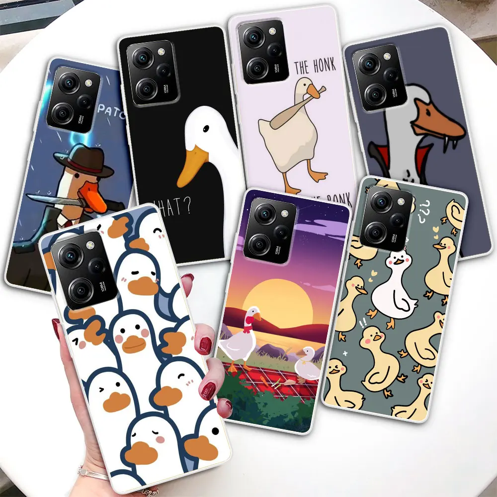 

Прозрачный чехол для Xiaomi Poco X5 X3 NFC M4 X4 Pro 5G Cases M3 F3 F2 M2 Pocophone F1, силиконовый чехол для телефона, гусиная утка