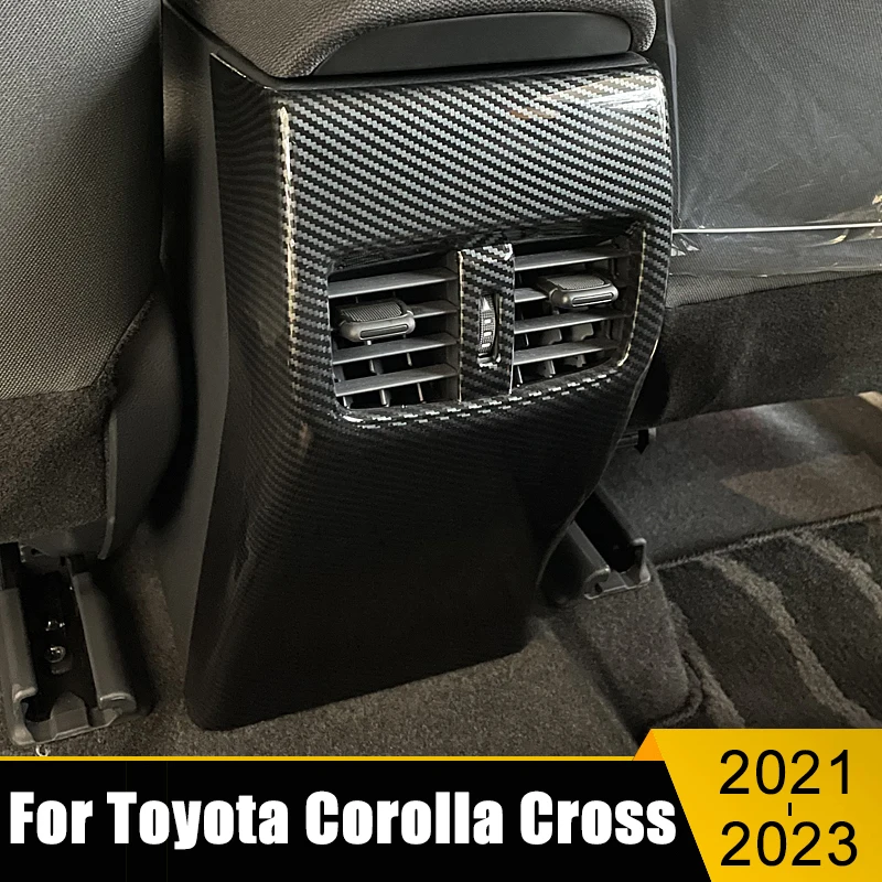 

For Toyota Corolla Cross XG10 2021 2022 2023 Hybrid ABS Car Interior Armrest Rear Row Middle Anti kick Cover USB Panel Trims