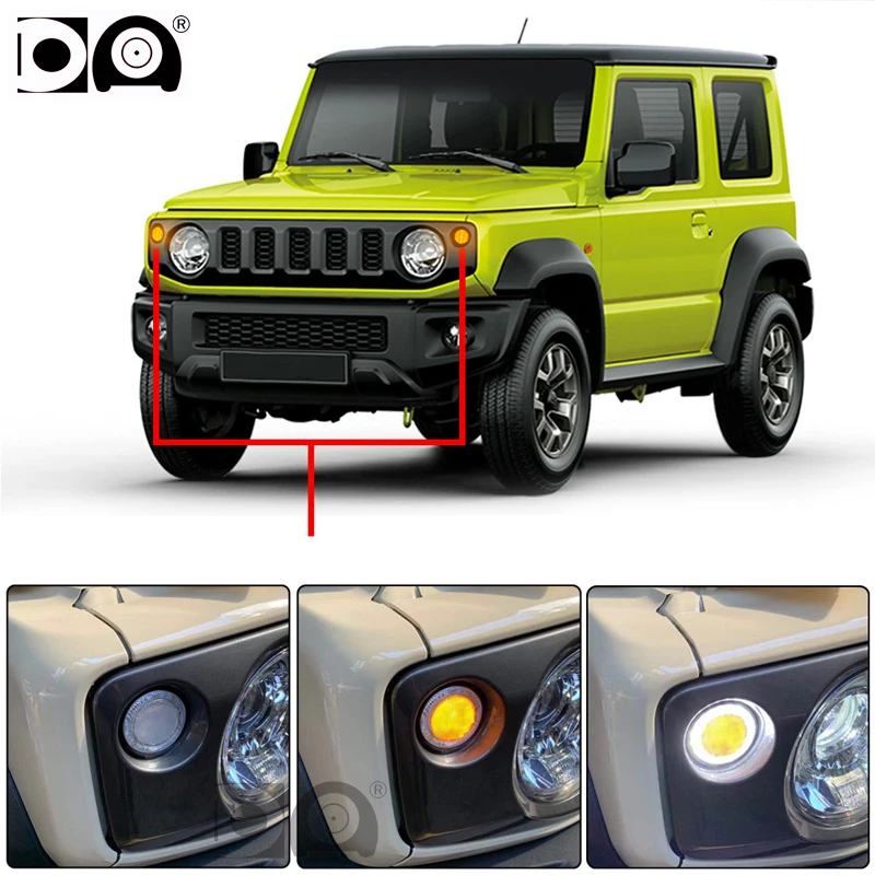 2 шт. Автомобильный светодиодный поворотный фонарь Angel eyes для Suzuki JIMNY JB64 JB74 2019 2020 2021 2022 2023 передний поворотный сигнал