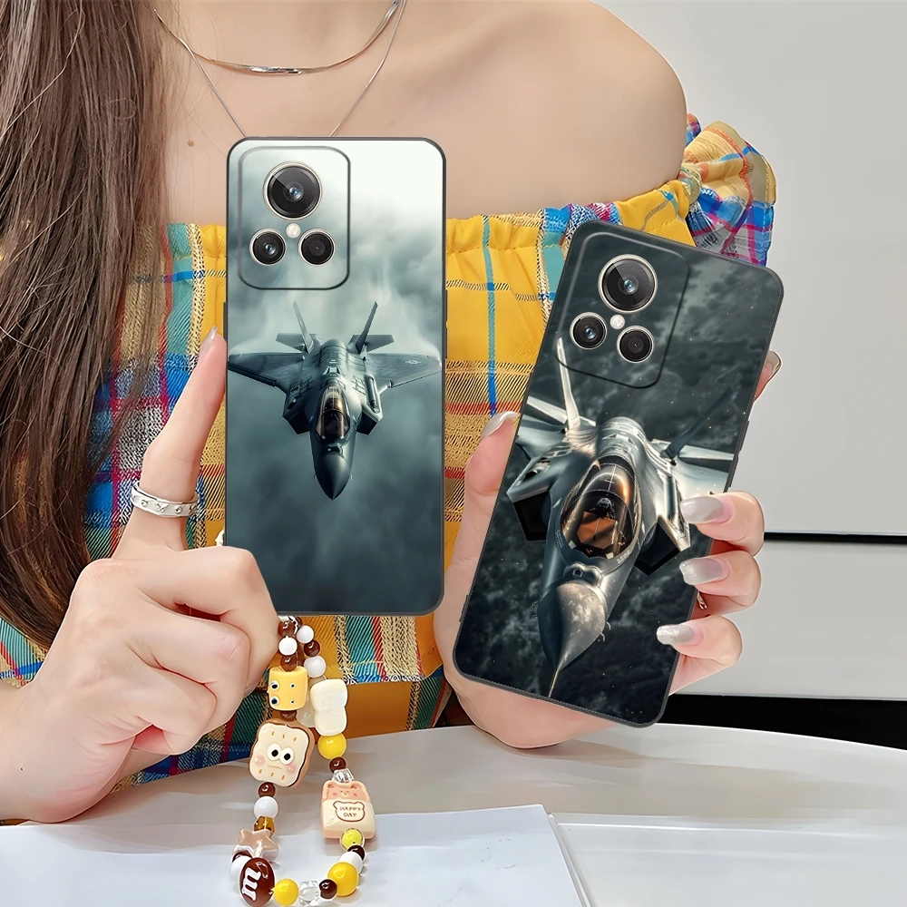 Чехол для мобильного телефона AirForce Plane Realme GT 2 9i 8i 7i Pro X50 X2 C35 C21 C20 C11 C3 Черный мягкий