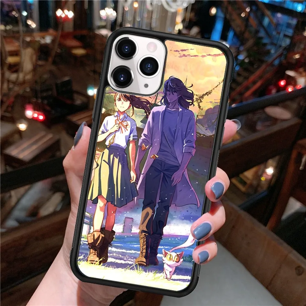 Suzume no Tojimari Phone Case Silicone PC+TPU Case For iPhone 14 11 12 13 Pro Max 8 7 6 Plus X XR Hard Fundas