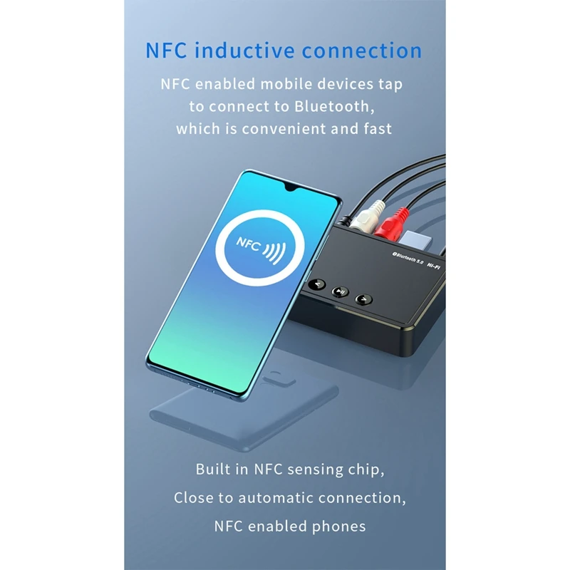NFC Bluetooth 5 0 аудиоресивер 3 мм AUX RCA беспроводной адаптер поддерживает приложения/U