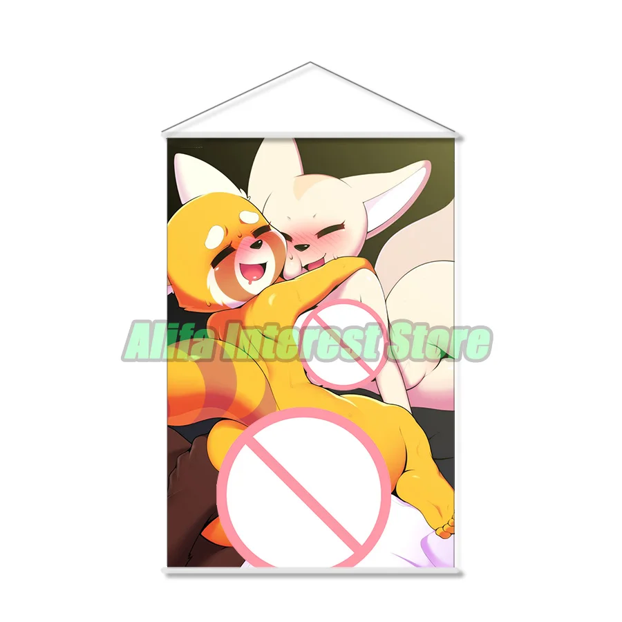 Fenneko аниме настенный свиток висячий постер домашний декор живопись