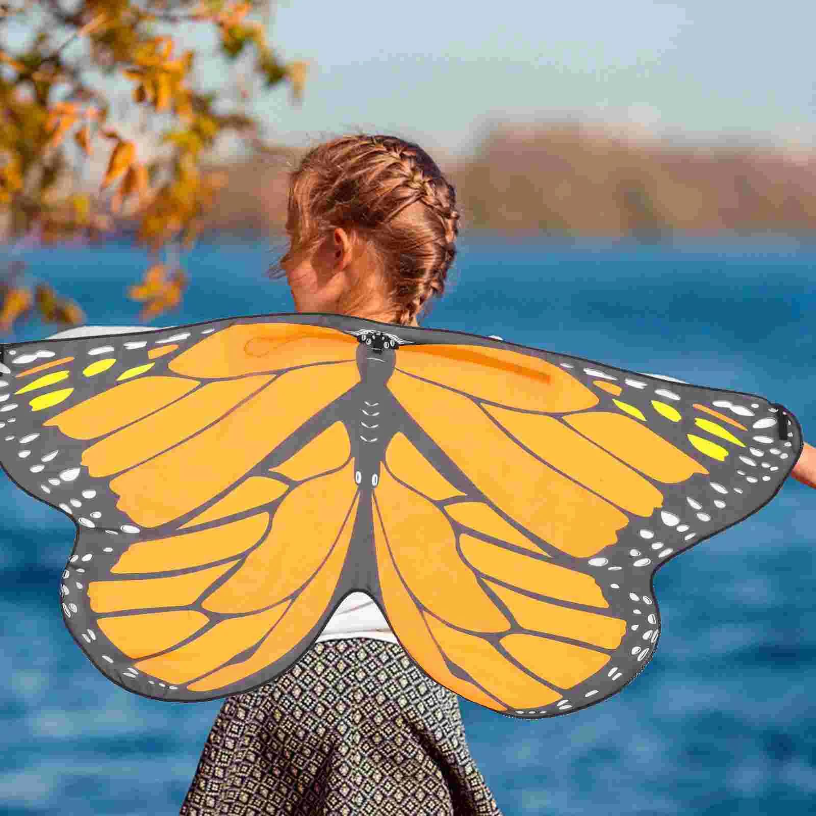 Наряды для девочек накидка с бабочкой костюм крыльями бабочки детские крылья на