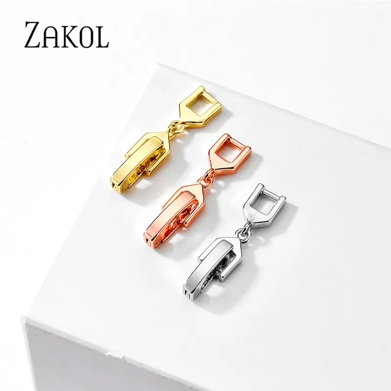 ZAKOL Three Colors 2 Designs Extenders for Bracelet or Necklace with White Yellow Rose Gold Color | Украшения и аксессуары