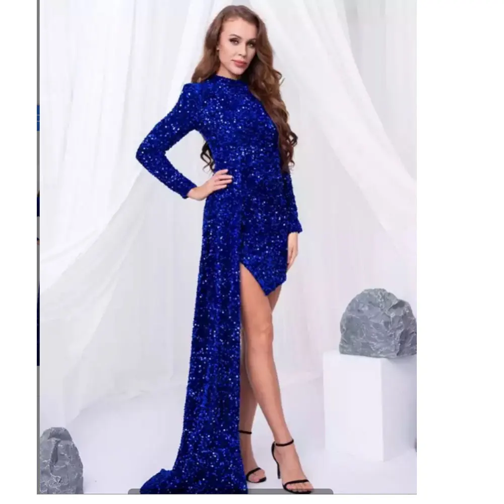 

Zoctuo Women's Summer Dress 2022 Party Dresses Elegant Sparkly Sequin Clubnight O Neck Long Ribbon Vestido Bodycon Sexy Slim New