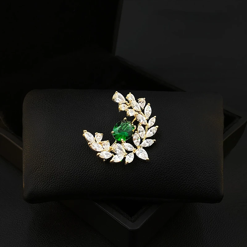 Unique Design Wheat Brooch Women High-Grade Plant Flower Suit Accessories Pin Fixed Clothes Decoration All-Match Corsage Jewelry