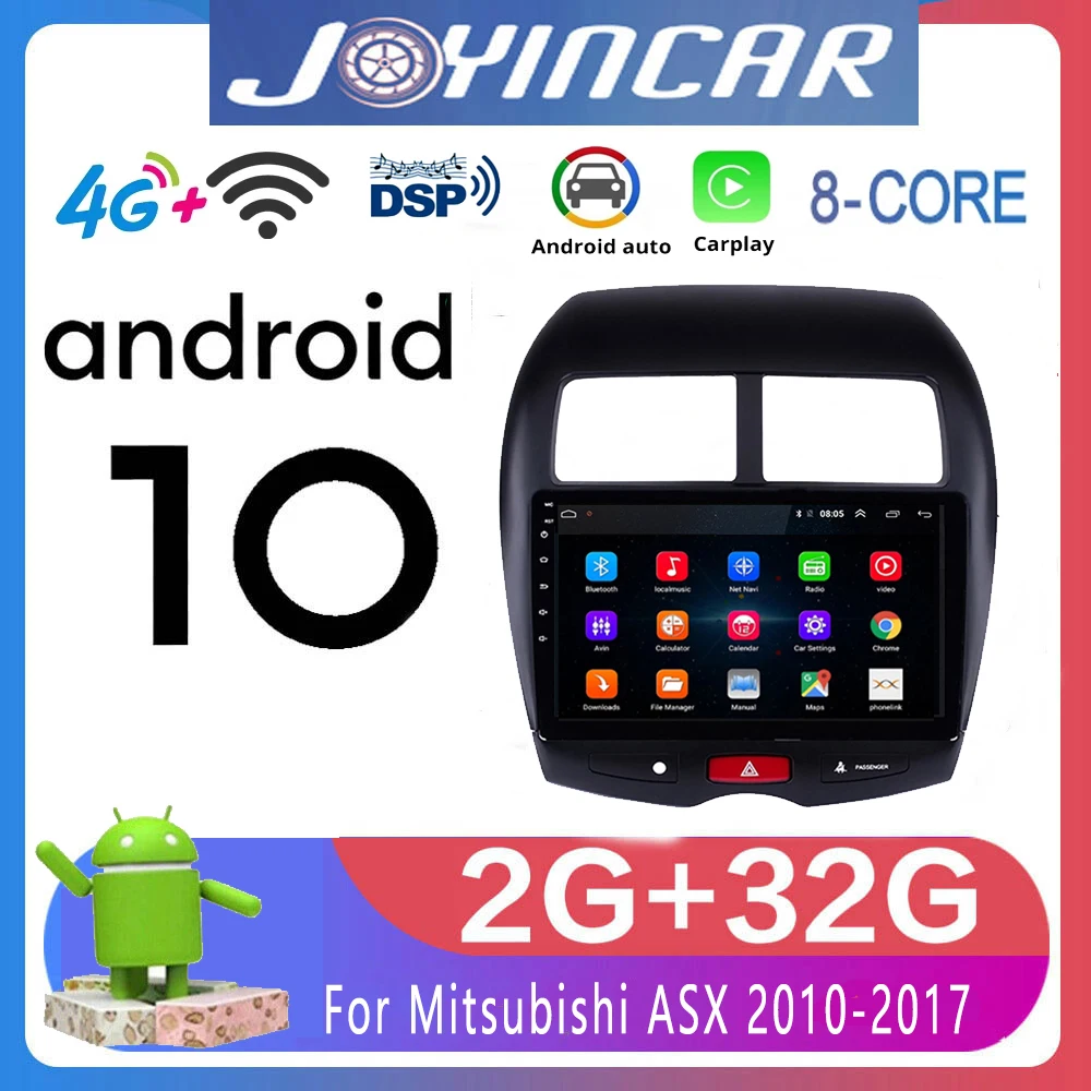 

4G Android 10 carplay DSP Car Radio Multimedia Video Player Navigation GPS For Mitsubishi ASX 1 C4 Peugeot 4008 2010-2017