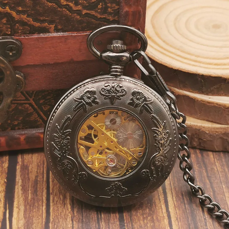 Vintage Zodiac Sign Engraved Roman Numerals Display Pocket Watch Strap Chain Pendant Mens Womens Popular Gifts