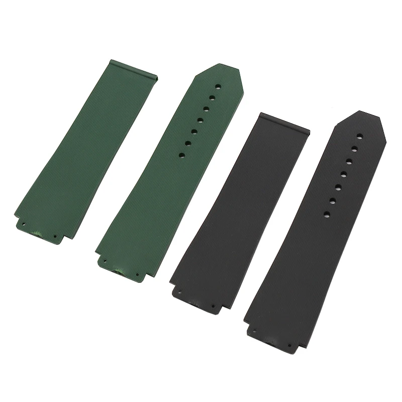 Watch accessories for HUBLOT Hengbao silicone  rubber   waterproof belt men and women watch strap 25x19mm