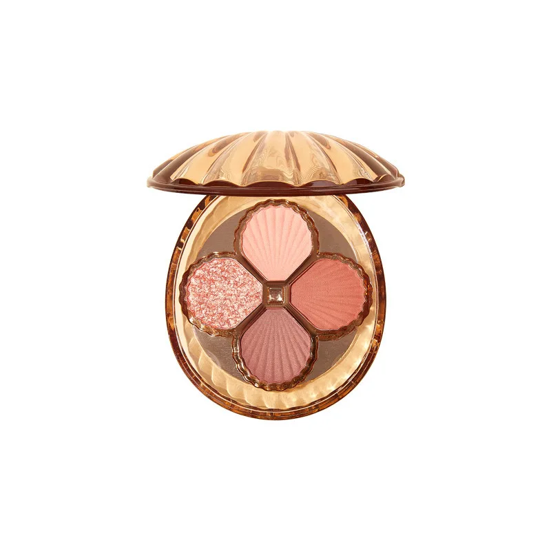 Косметические тени для век Kiss Beauty окрашенные чернилами Четырехцветные блестящие