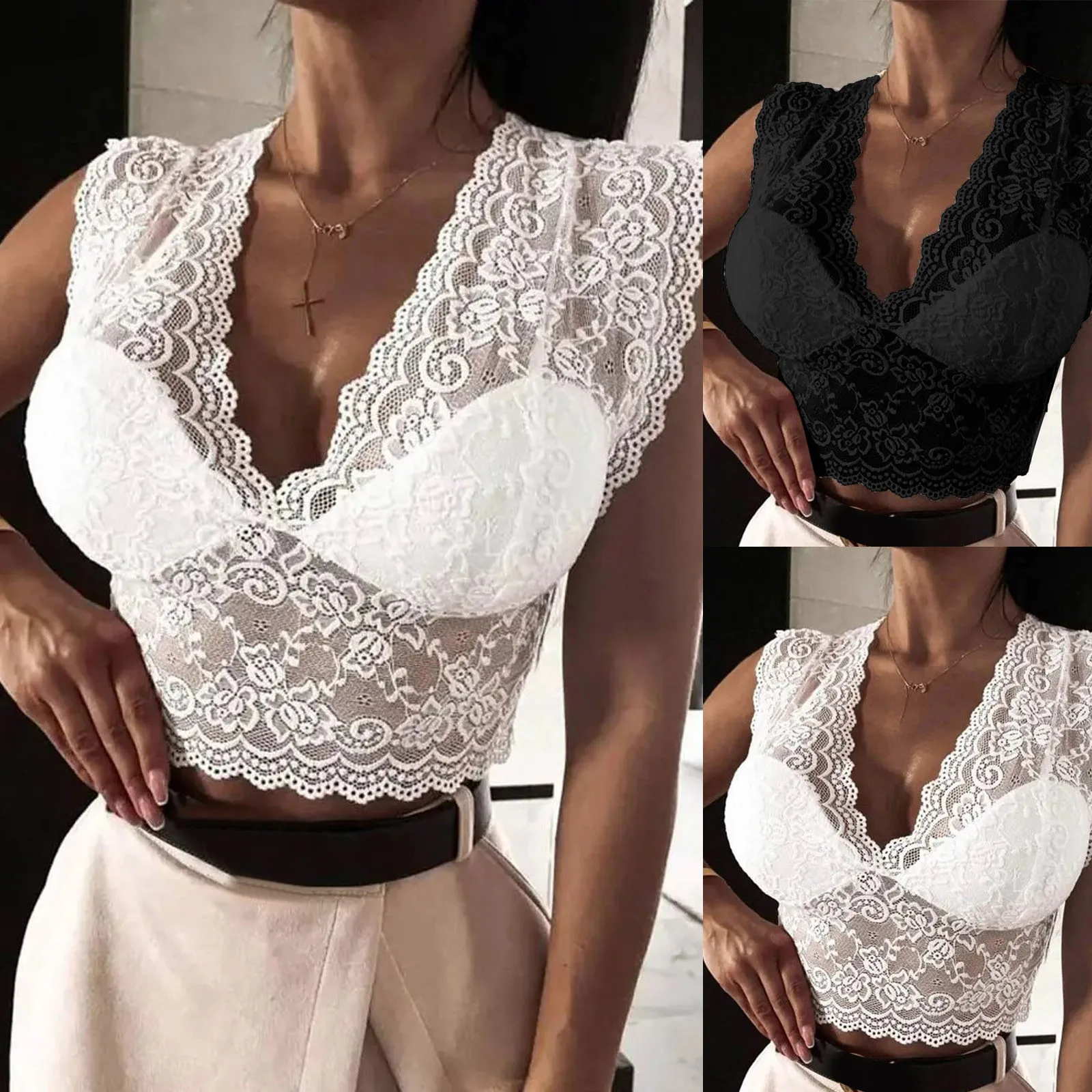 

Женская рубашка, Сексуальная кружевная рубашка, прозрачные повседневные облегающие Топы с коротким рукавом и глубоким V-образным вырезом, с...