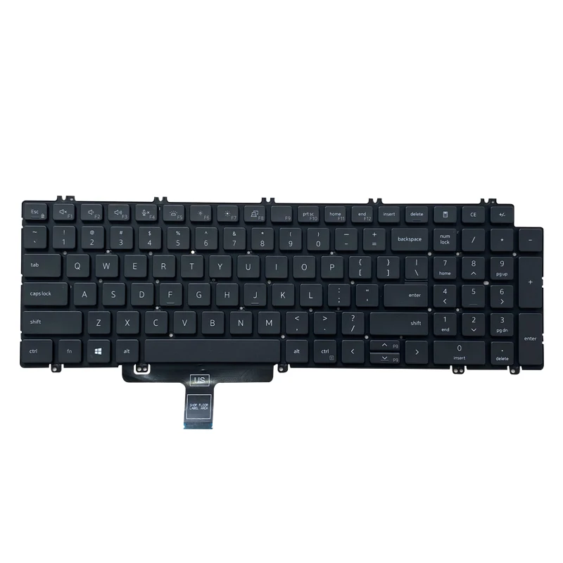 

New Backlit US Keyboard For Dell Latitude 5520 5521 Precision 3561 3560 English With Backlight