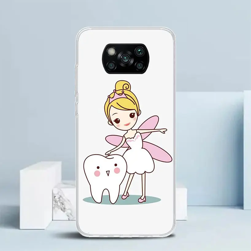 Чехол для телефона с зубами мудрости стоматолога Xiaomi Poco X6 X5 X4 X3 Nfc F6 F5 Pro F4 Gt F3 F2 F1 M5S