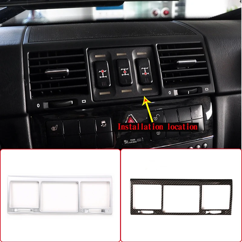 

For Mercedes Benz G -Class W463 G500 G55 2004 -2011 Abs Carbon Fiber Car Central Air Conditioning Air Outlet Frame Trim Accessor