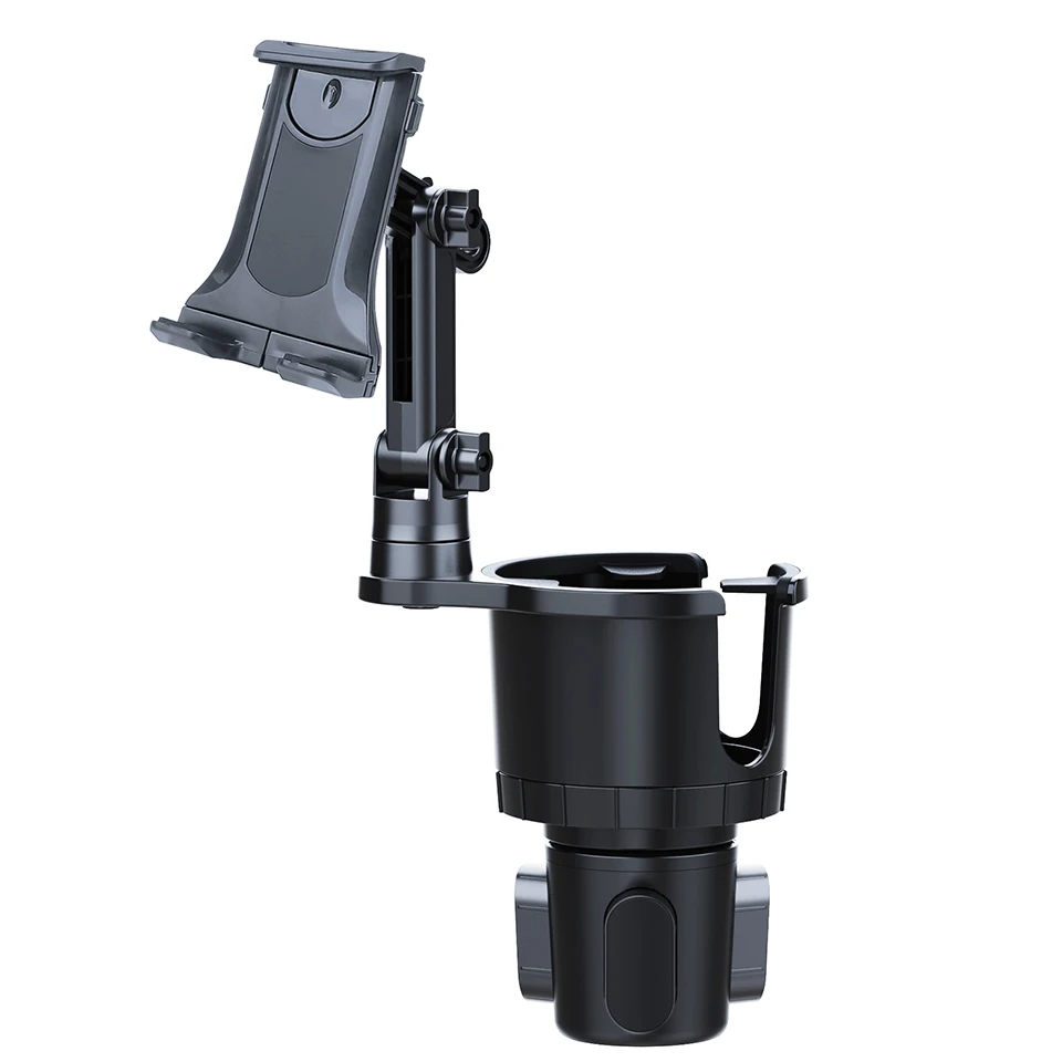 

Автомобильный держатель для стакана HKGK 2 в 1, подставка для планшета с креплением для мобильного телефона, поворот на 360 градусов, держатель для стакана телефона для хранения больших бутылок с водой и кружек