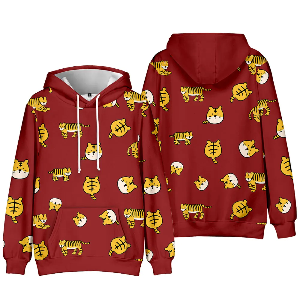 

New Year Of The Tiger 2022 3D Print Hooded Sweatshirt Women/Men Casual Hoodies Clothes Men-Clothes Streetwear Kawaii Kids Tops