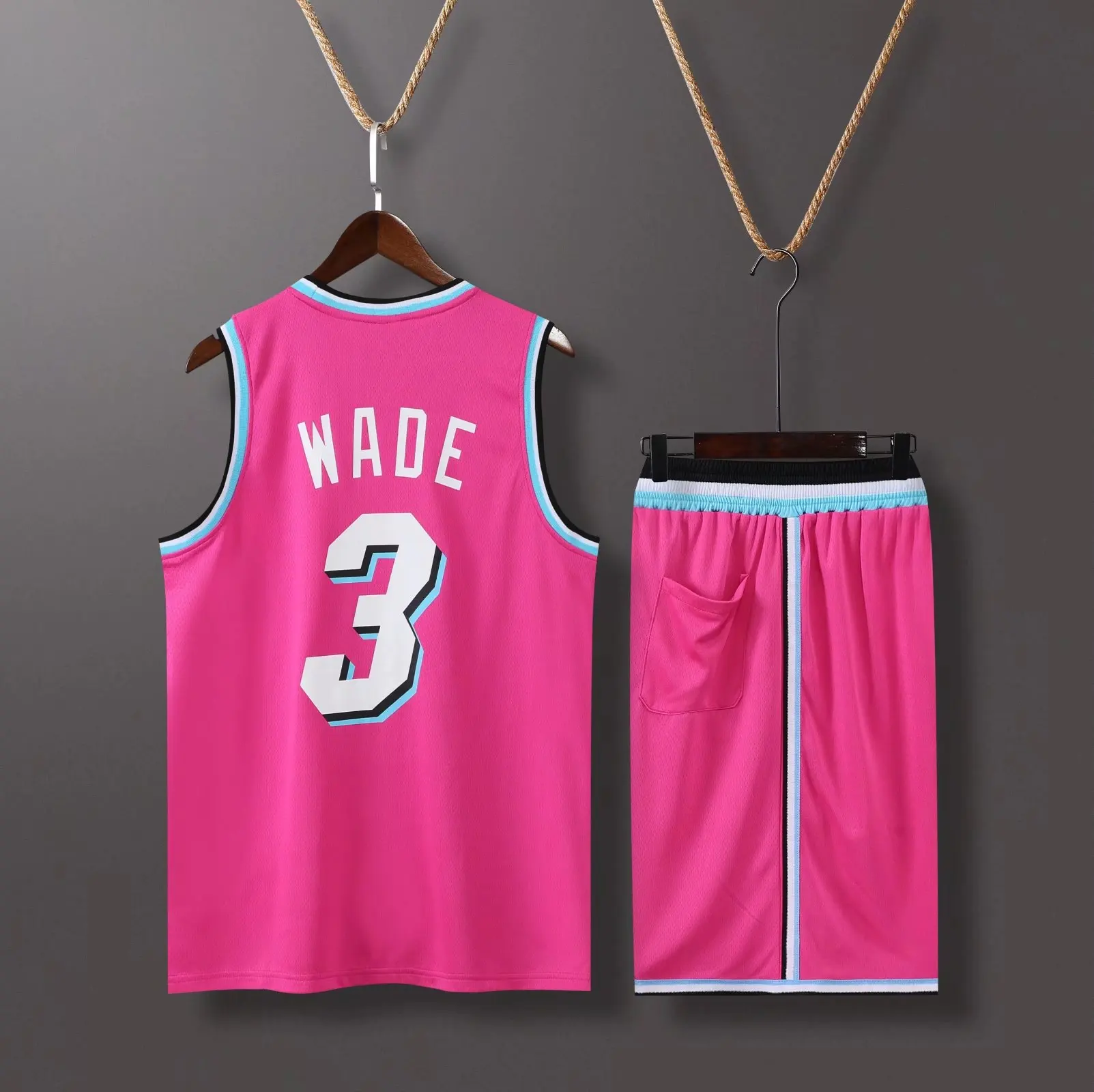 

High Quality USA Basketball Club Player Basketball Uniforms Star WADE 3 CITY EDITION Has Team Logo Basketball Jerseys