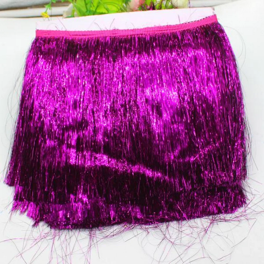 Блестящее кружево с бахромой для латиноамериканских танцев 10 ярдов длиной 10/15/20