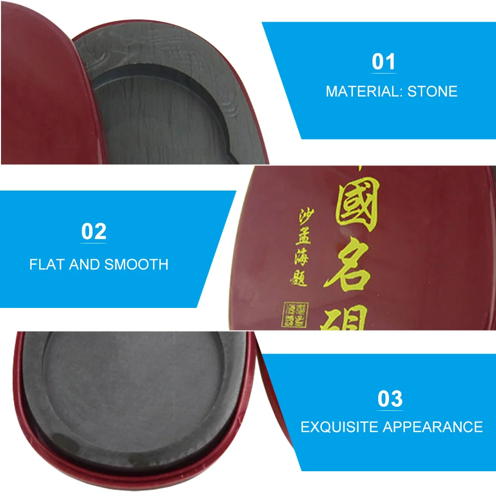 Inkstone Inkslab Практический рисунок Традиционные принадлежности Китайская