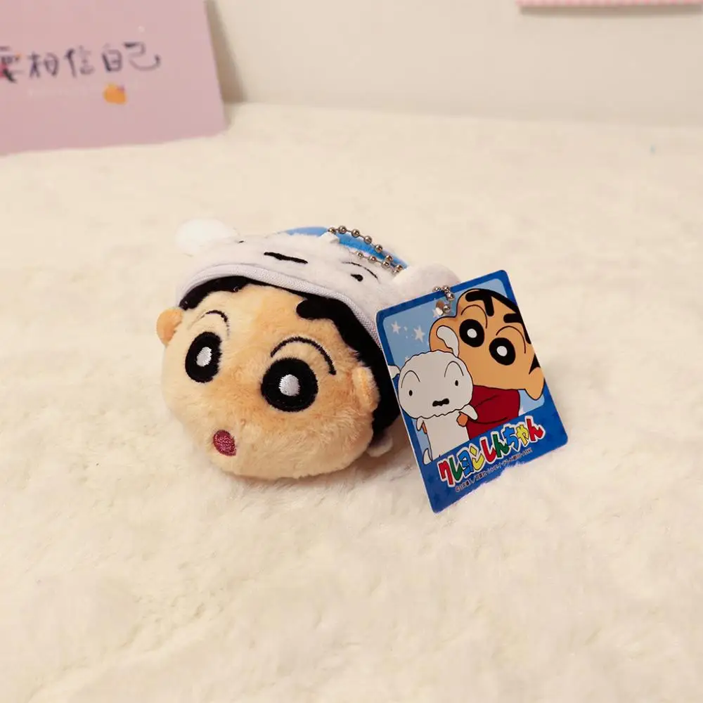 8 см Kawaii карандаш Шин-Чан аниме Jenga серия мультфильм плюшевая кукла сумка для