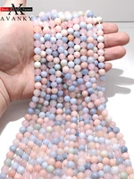 2a 3a natural stone morganite crystal quartz for jewelry making round spacer beads diy bracelets necklace accessories 156 10mm