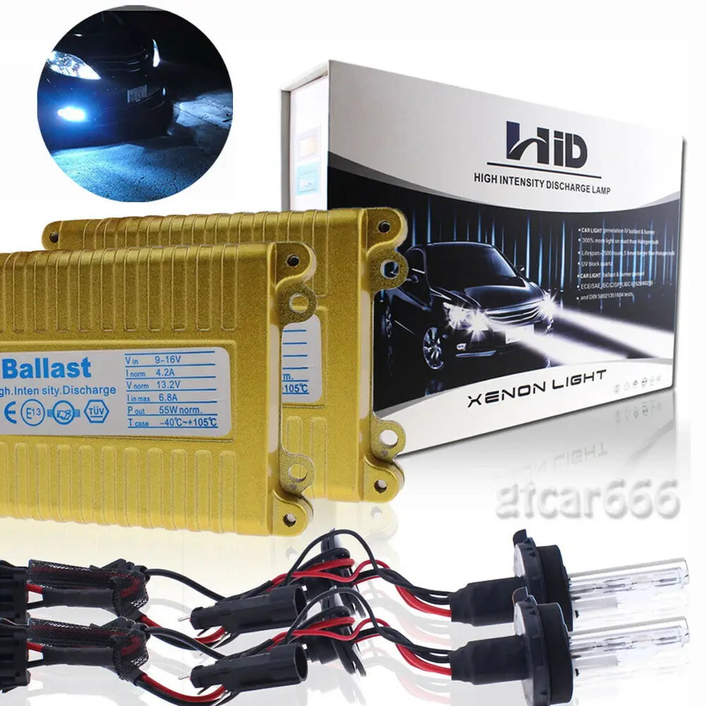

55W Glofe H13 9008 Halogen Hi-Lo/9008 Hid Headlight Bulb Bright 8000K Ice Blue