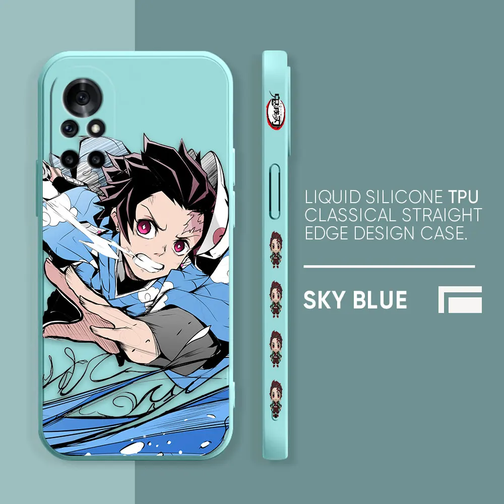 Tanjiro Kimetsu No Yaiba Case For Huawei NOVA 7 6 5I 5 4 3 3I 2S 2 8 9 10 SE PRO PLUS Colour Simple Case Cover Funda Shell Capa