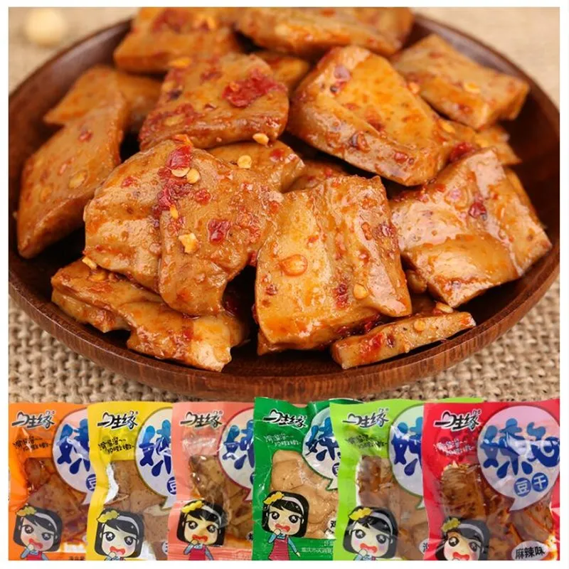 

Chongqing specialty snack tender bean curd spicy small package leisure food ready to eat 1pcs