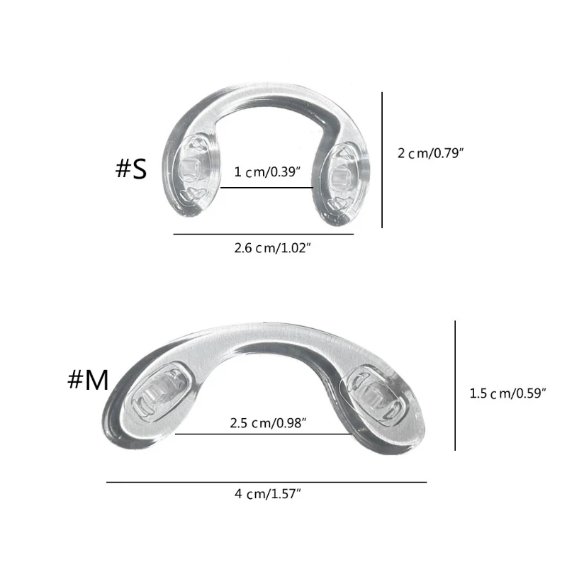 Носоупоры для очков Мягкие нескользящие 10 мягких силиконовых носоупоров