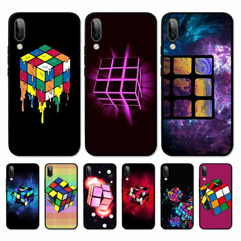 

Rubik's cube Phone Case for Vivo Y91C Y11 17 19 17 67 81 Oppo A9 2020 Realme c3