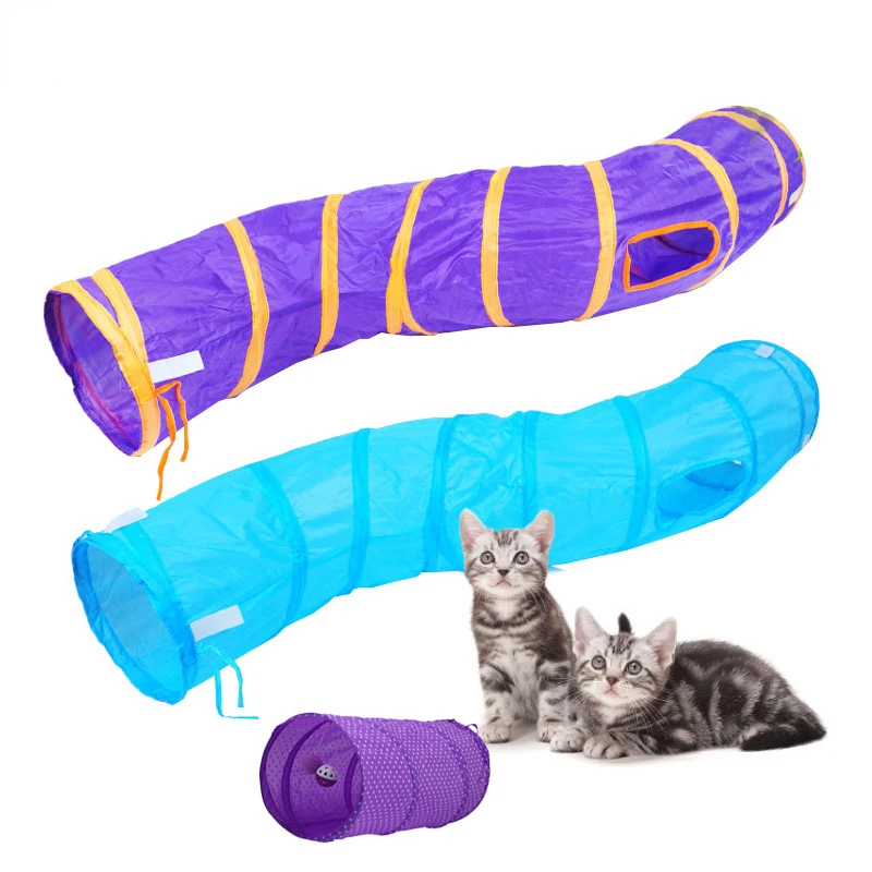 

2023NEW 50/123cm Long Collapsible Cat Tunnel Tube Interactive Cat Toys Kitten Funny Playing Pet Toy For Cats Petshop