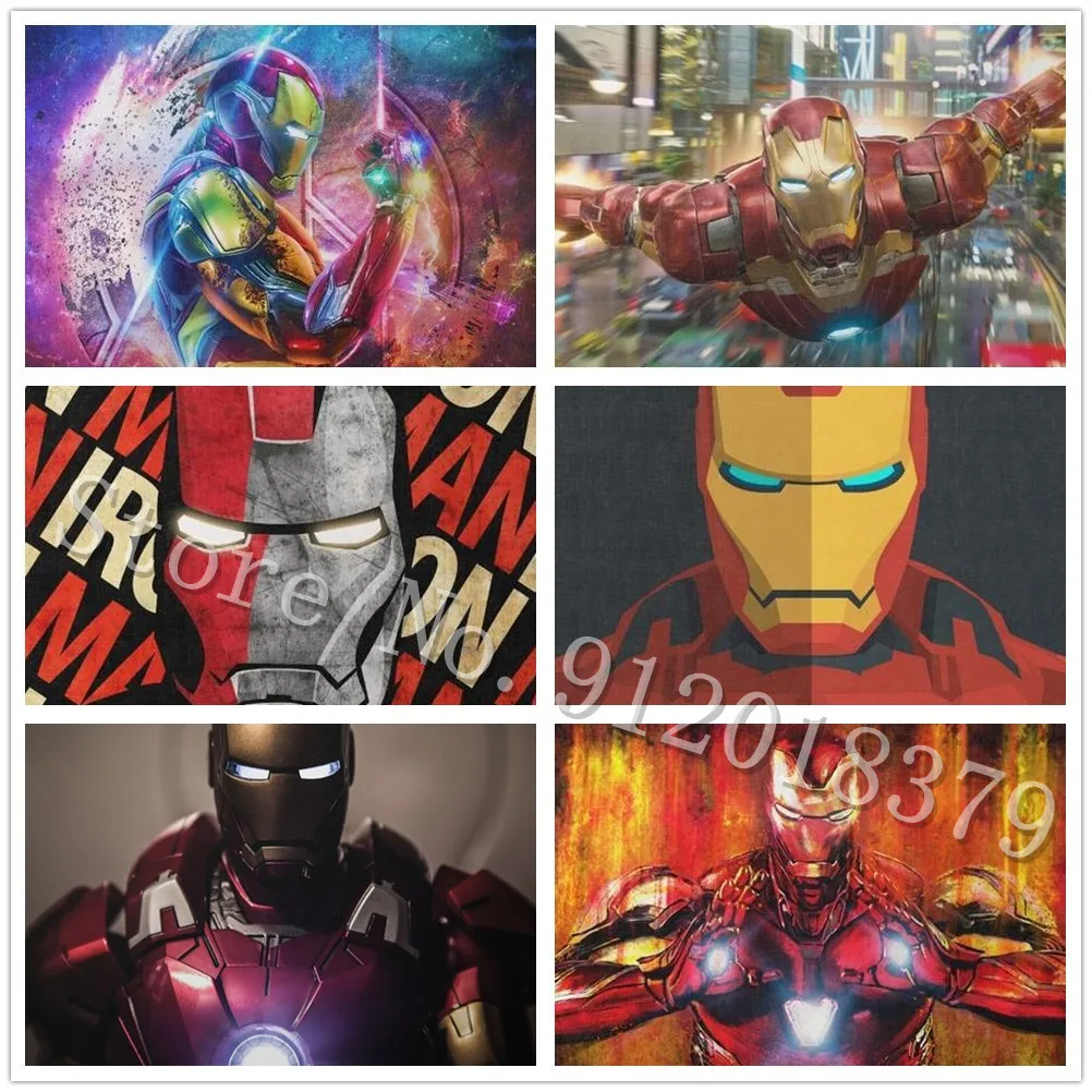 

Disney Superhero Diy Diamond Painting I Am Iron Man Full Drill Diamond Embroidery Cross Stitch Marvel Avenger Mosaic Artwork