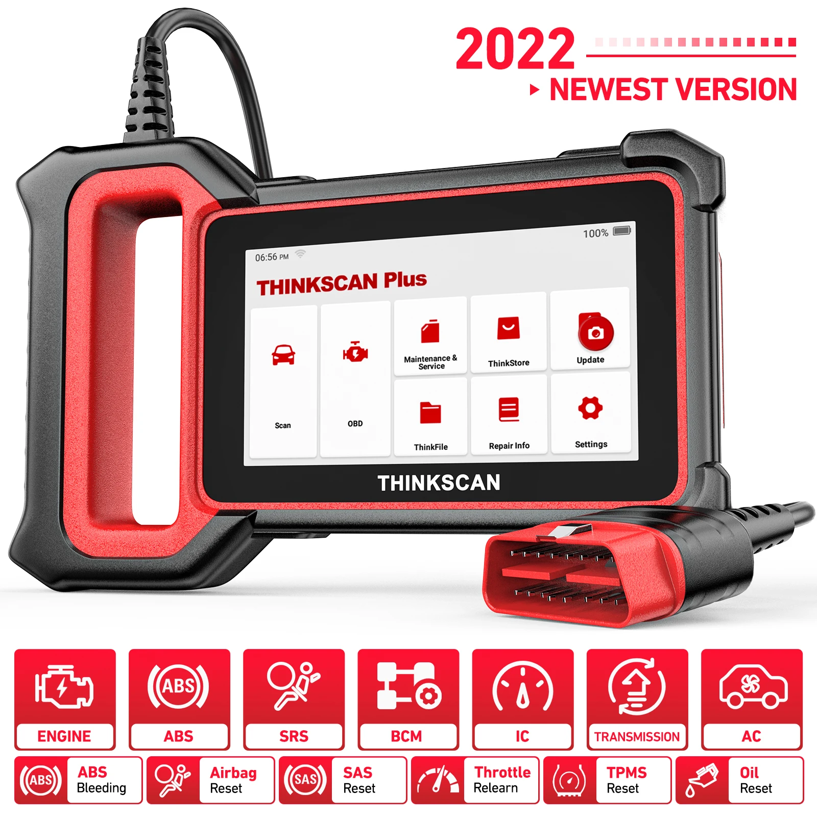 THINKCAR Thinkscan Plus S7 OBD2 Scanner Multi System Scan SAS DPF A/F Reset OBD2 Code Reader Automotive Scanner diagnose Tool