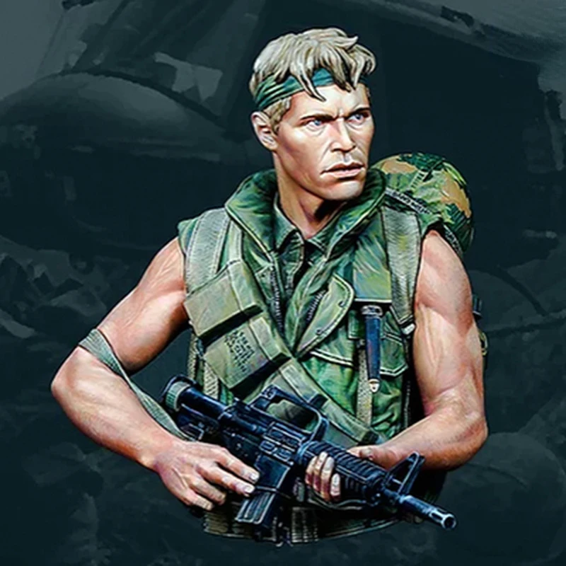 

NX Bust World Vietnam War American Sergeant Model Resin Model Kit Tumei Colorless Self-assembling Resin Doll Military Figure