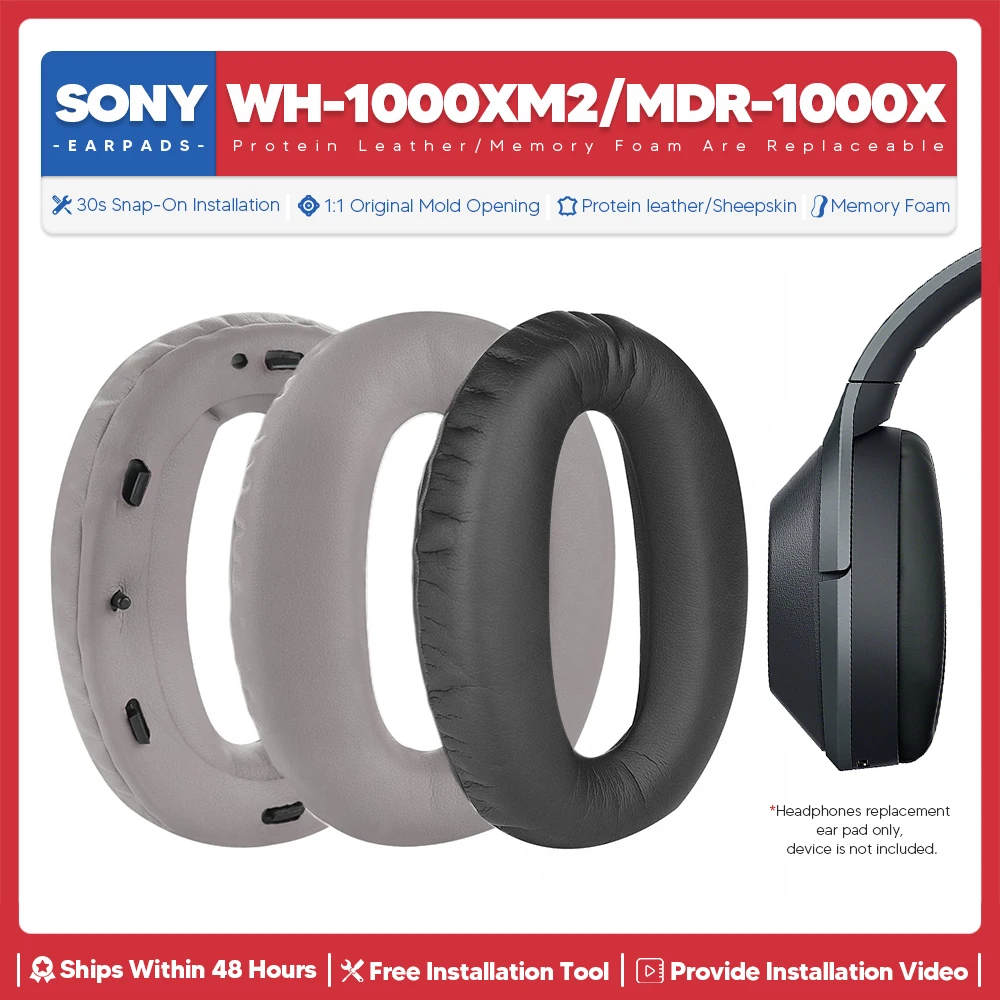 

Replacement Ear Pads For Sony WH 1000XM2 MDR 1000X Accessories Earpads Headset Ear Cushion Repair Parts Protein Leather