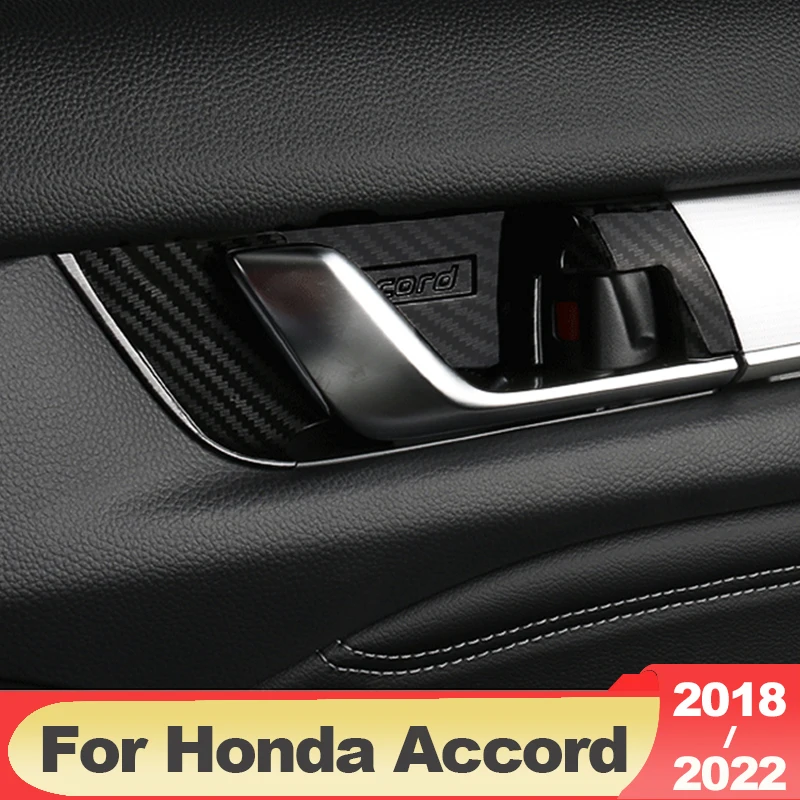 

Автомобильные аксессуары для Honda Accord X 10th 2018 2019 2020 2021 2022 Гибридный ABS углеродное волокно дверная ручка крышка чаши отделка наклейки