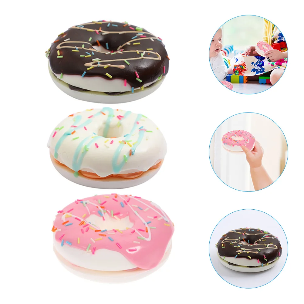 

3Pcs Fake Donut Cabinet Display Donut Donut Decor Simulation Donut Model