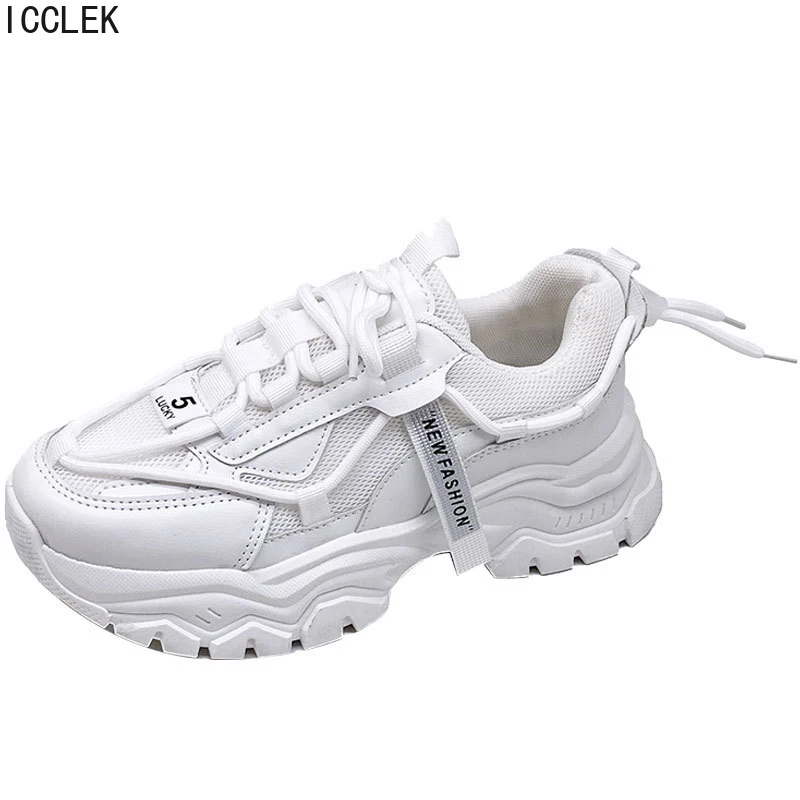 Женские Дизайнерские кроссовки на платформе Нескользящая дышащая светильник