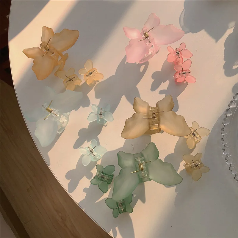 

Женская Изысканная заколка для волос в виде бабочки, милый красочный милый пластиковый мини-зажим для волос, повязка на голову, Шпилька для ...