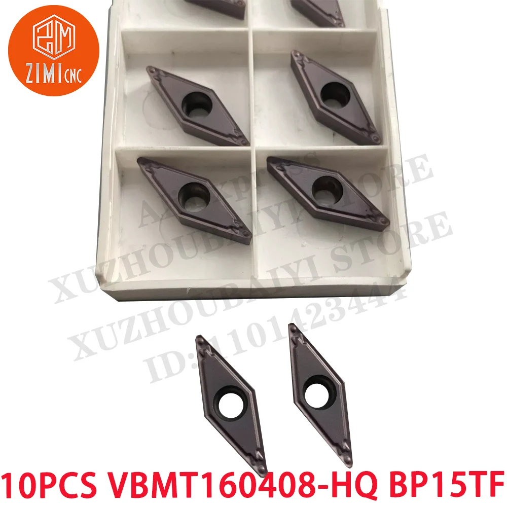 10PC VBMT160408-HQ BP15TF Сменный инструмент с ЧПУ Твердосплавная токарная пластина Для