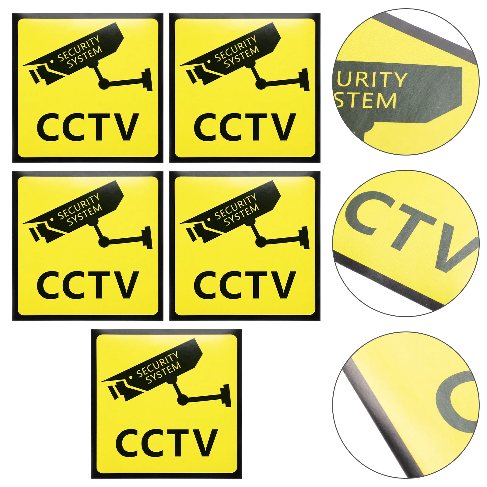 

5pcs Private Property No Trespassing Signs Video Surveillance Warning Signs