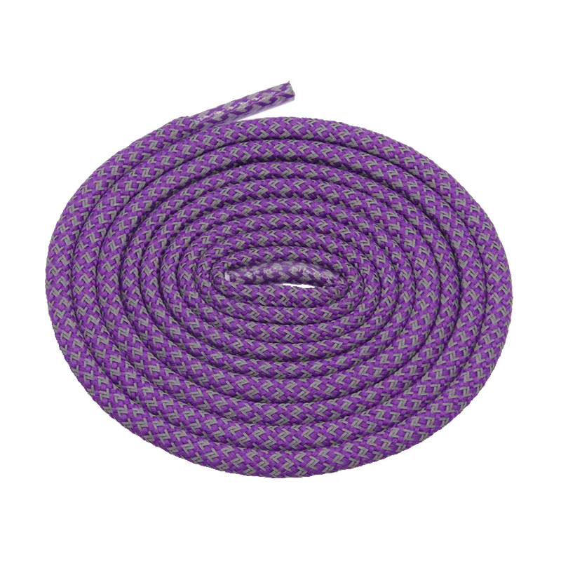 Weiou New Personality Shoelace 3M Round Rope Diameter Reflective Polyester Shoestrings For Men Women Night Running Sneaker Boots