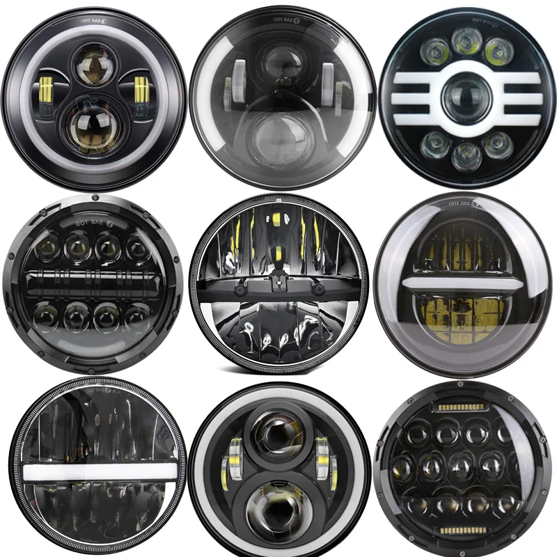 

7-дюймовая светодиодная передняя фара для мотоцикла Harley Touring Ultra Classic Electra Street Glide Road King Yamaha