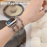 lady strap for apple watch band 45mm41mm 42mm38mm44mm40mm luxury metal woman watchband iwatch series 7 se 6 5 4 3 2 bracelet