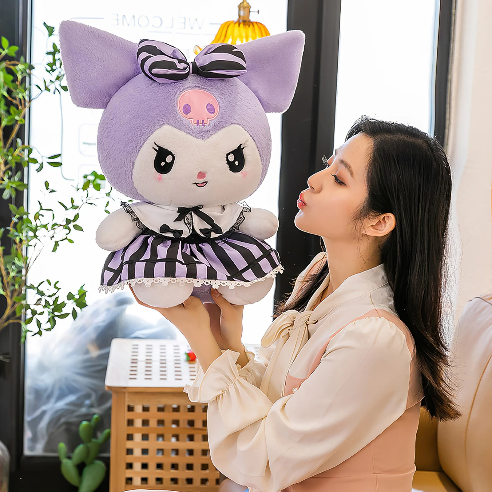 60 см мультяшная плюшевая игрушка Sanrio Kuromi милая моя мелодия мягкая тряпичная
