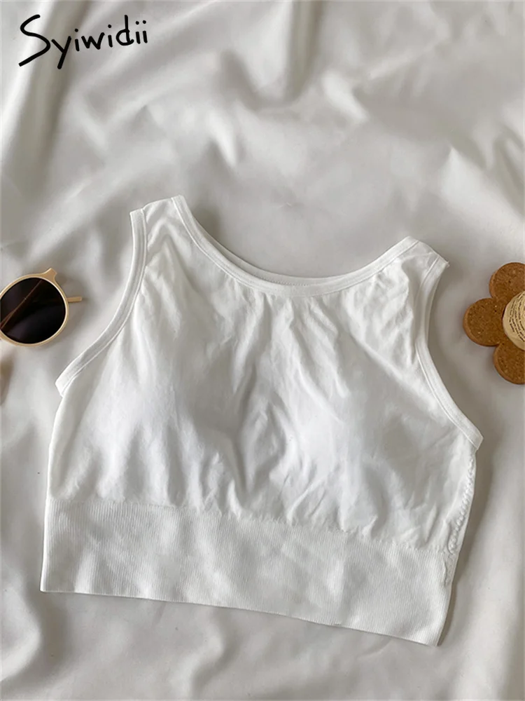 Syiwidii корейский спортивный укороченный топ женское нижнее белье со встроенным
